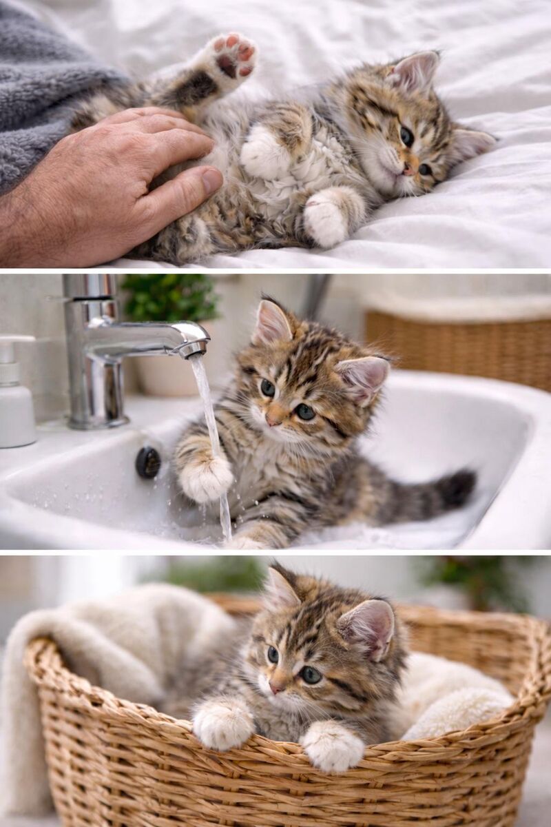 Siberian kitty Caper posing