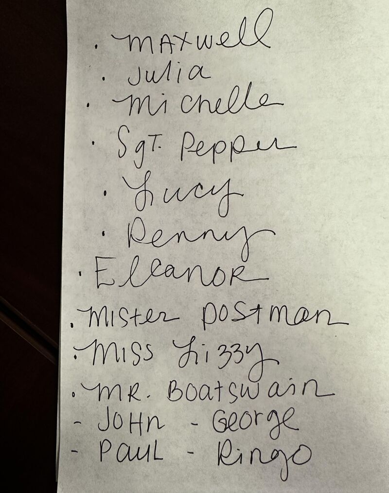 Attn Beatlemaniac Backyard Chicken Folk.. I made a list of names