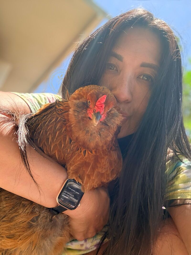 She lets me hold her like this… sometimes.